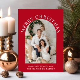 Elegantes Arch Foto Frohe Weihnachten Rot