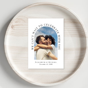 Elegantes Arch Foto QR Code Hochzeit RSVP Karte