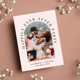 Elegantes Arch Foto Rosa Hochzeitsempfang Einladungspostkarte