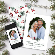 Elegantes Arch Winter Greenerie Foto