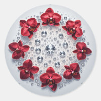 Elegantes Arrangement mit Roten Orchideen