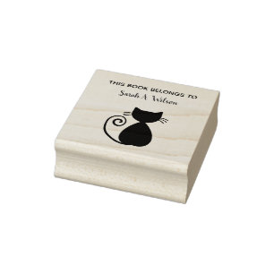 Elegantes Art Cat Book Das Personalisierte Buch Gummistempel