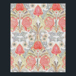 Elegantes Art Deco Coral Rote Blume Muster Künstlicher Leinwanddruck<br><div class="desc">Schöne australische Warath und Flanell-Blume im Art Deko Stil</div>