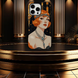 Elegantes Art Deco Flapper Girl iPhone 16 Pro Max Hülle