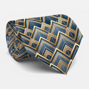 Elegantes Art Deco-Fliesenmuster Krawatte