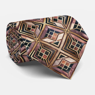 Elegantes Art Deco Fliesenmuster Krawatte