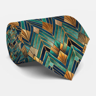Elegantes Art Deco Fliesenmuster  Krawatte