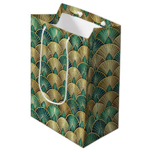 Elegantes Art Deco-Fliesenmuster  Mittlere Geschenktüte