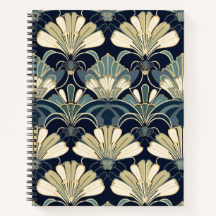 Elegantes Art Deco Gemustertes SpiralNotebook Notizbuch