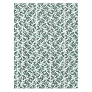 Elegantes Art Deco-Muster mit grünem Laub Tischdecke