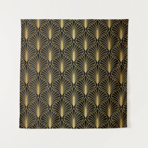 Elegantes Art Deco: Vintage Abstrakt Wandteppich