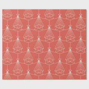 Elegantes Art Deco Weihnachtsbaum-Geschenkpapier Geschenkpapier