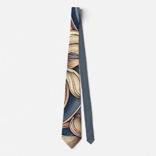 Elegantes Art Nouveau Blumen Gold Mode Muster Krawatte