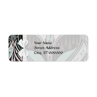 elegantes Art Nouveau-Design in Teal und Weinrot