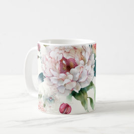 Elegantes, asiatisches Blumenmuster Kaffeetasse