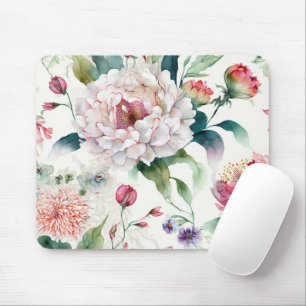 Elegantes, asiatisches Blumenmuster Mousepad