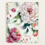 Elegantes, asiatisches Blumenmuster Planer<br><div class="desc">Watercolor elegante zarte asiatische Blumenmuster Planner.</div>