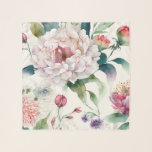 Elegantes, asiatisches Blumenmuster Schal<br><div class="desc">Watercolor elegante zarte asiatische Blumenmuster Schal.</div>