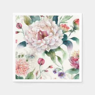 Elegantes, asiatisches Blumenmuster Serviette