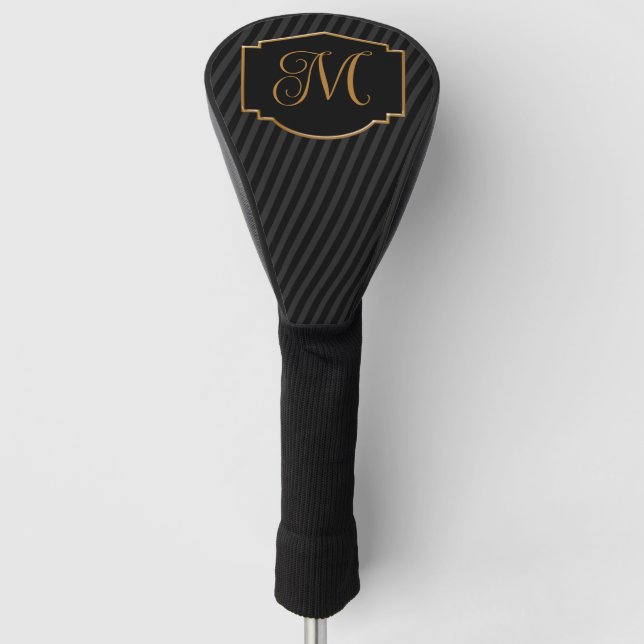 Elegantes, ausgeklügeltes Monogramm Golf Headcover (Vorderseite)