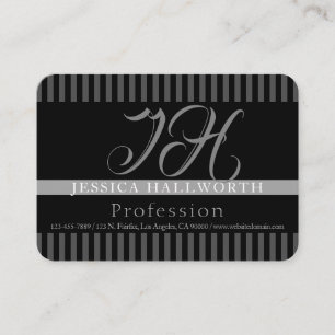 Elegantes Aussehen Elegant monogrammiert Visitenkarte