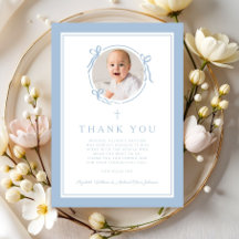 Elegantes Baby Blau religiöse Taufe Foto
