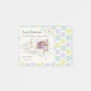 Elegantes Baby Boy oder Girl Scrapbook Foto Frame Post-it Klebezettel