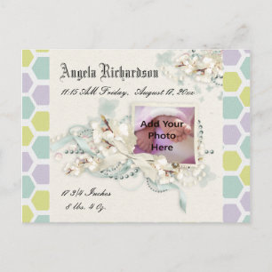 Elegantes Baby Boy oder Girl Scrapbook Foto Frame Postkarte