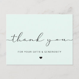 Elegantes Baby Dankkarten, Geburtstag danke Postkarte