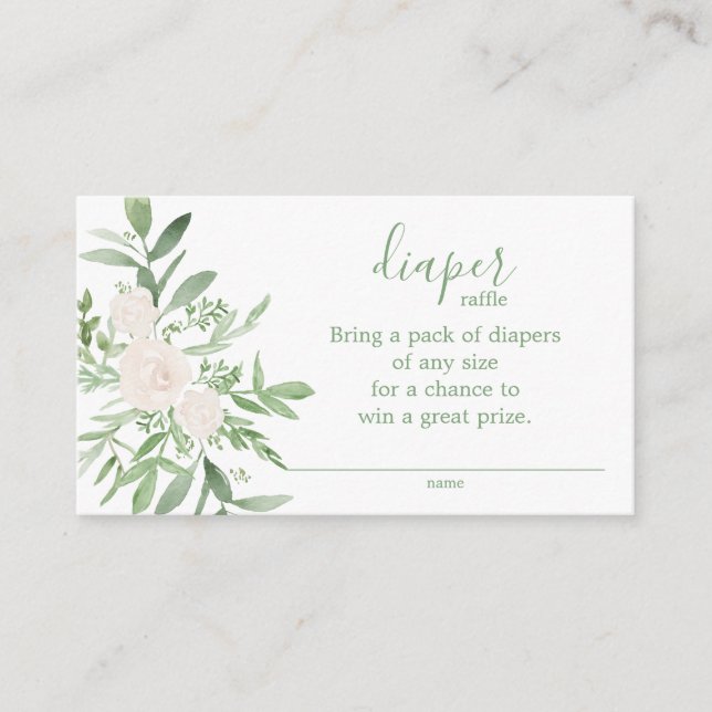 Elegantes Baby Duschdiapter Begleitkarte (Vorderseite)