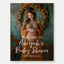 Elegantes Baby-Dusche Foto Begrüßungsschild Foam B