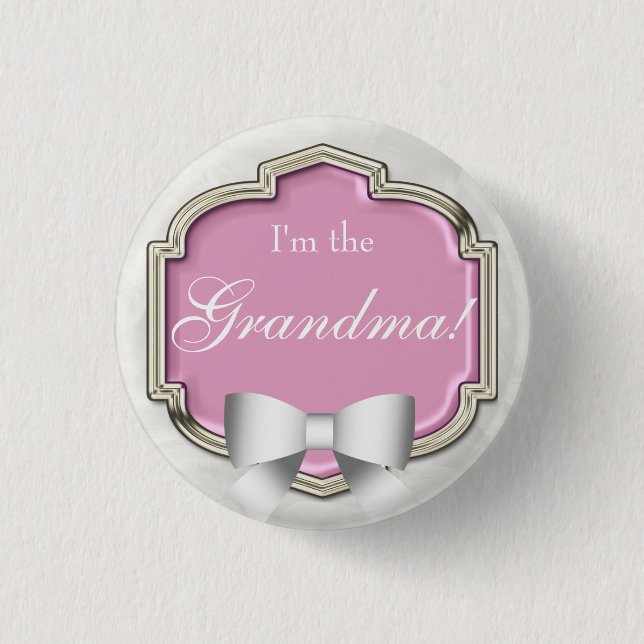 Elegantes Baby-Duschen-Party bin ich die Button (Vorderseite)