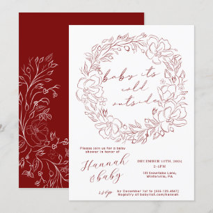 Elegantes Baby Es ist kalt draußen Winterdusche ge Einladung