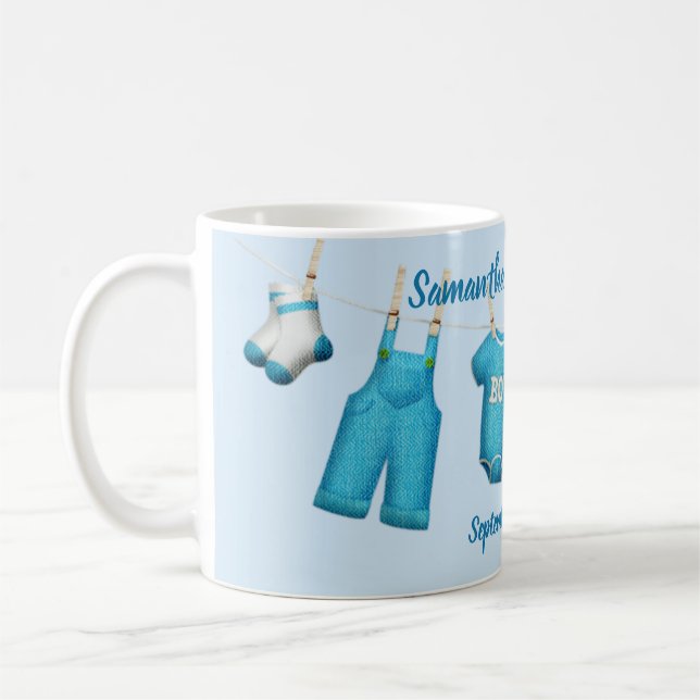 Elegantes Baby Shower Coffee Tasse Gastgeschenk (Links)