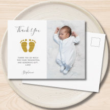 Elegantes Baby Shower Foto Vielen Dank