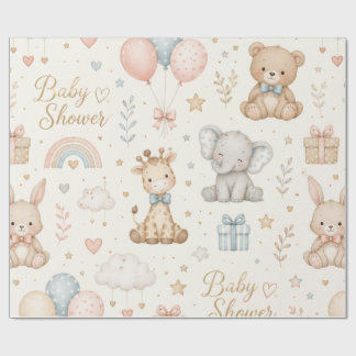 Elegantes Baby-Shower-Geschenkpapier für Babyschni Geschenkpapier