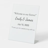 Elegantes Baby-Shower-Podest-Schild   Floral & Gol Sockelschild