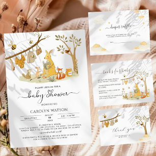 Elegantes Baby Shower Ticket Diaper Raffle Begleitkarte