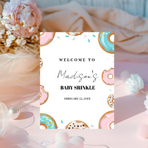 Elegantes Baby SPrinkle Baby Shower Begrüßungszeic Sockelschild
