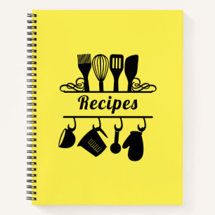 Elegantes Backen mit Zitronen-Gelb-Rezepten Notizbuch
