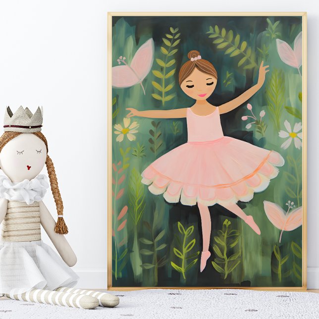 Elegantes Ballerina Kinderzimmer Poster (Von Creator hochgeladen)