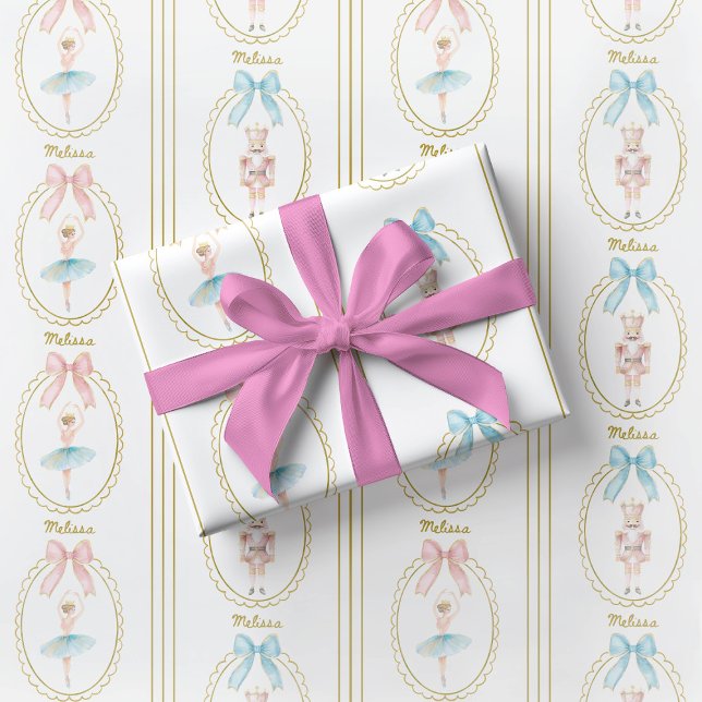 Elegantes Ballerina-Nussknacker-Geschenkpapier Geschenkpapier (Von Creator hochgeladen)