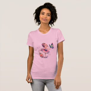 Elegantes Ballerina-Schmetterlingshemd für Frauen T-Shirt