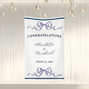 Elegantes Band Romantische Hochzeit Herzlichen Glü Banner