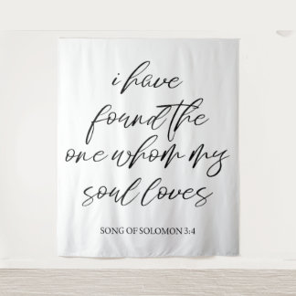 Elegantes Banner für Personalisierte Hochzeiten Wandteppich