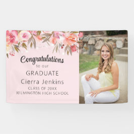 Elegantes Banner für rosa Blumenstrauß Light Absch