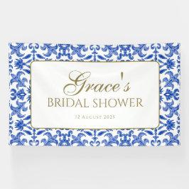 Elegantes Banner im italienischen Blau und Weiß