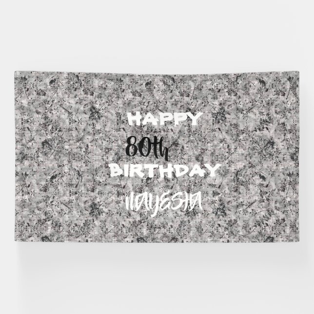 Elegantes Banner in Rot und Weiß Blütenbraun (Horizontal)