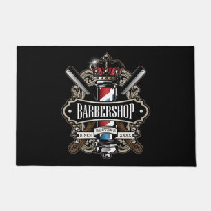 Elegantes Barbershop-Logo Persönlich 24" x 36" Fußmatte