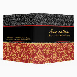 Elegantes Barock Damask Restaurant Reservierung Bu 3,8 Cm Ordner